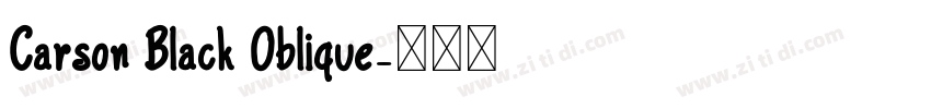 Carson Black Oblique字体转换